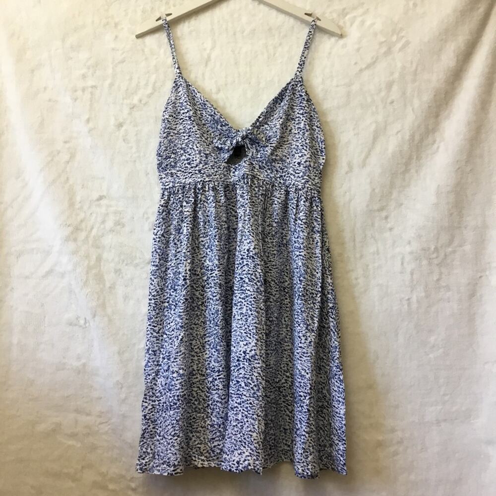 Banana Republic Blue Pattern Sleeveless Mini Dress - Picture 2 of 11